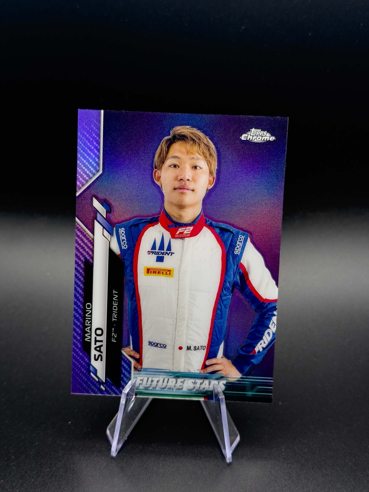 2020 Topps Chrome F1 Marino Sato #56 Future Stars, Purple Refractor /399