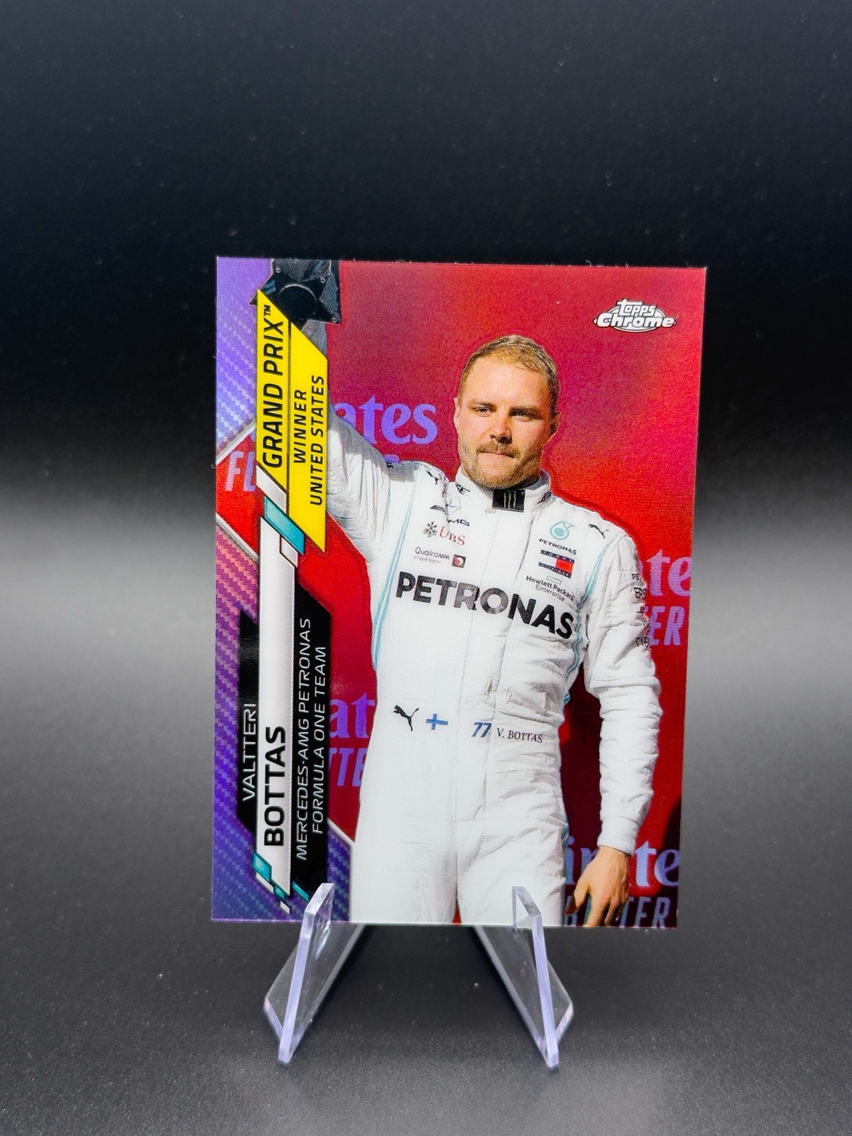 2020 Topps Chrome F1 Valtteri Bottas #151 GP Winner (US), Purple Ref /399