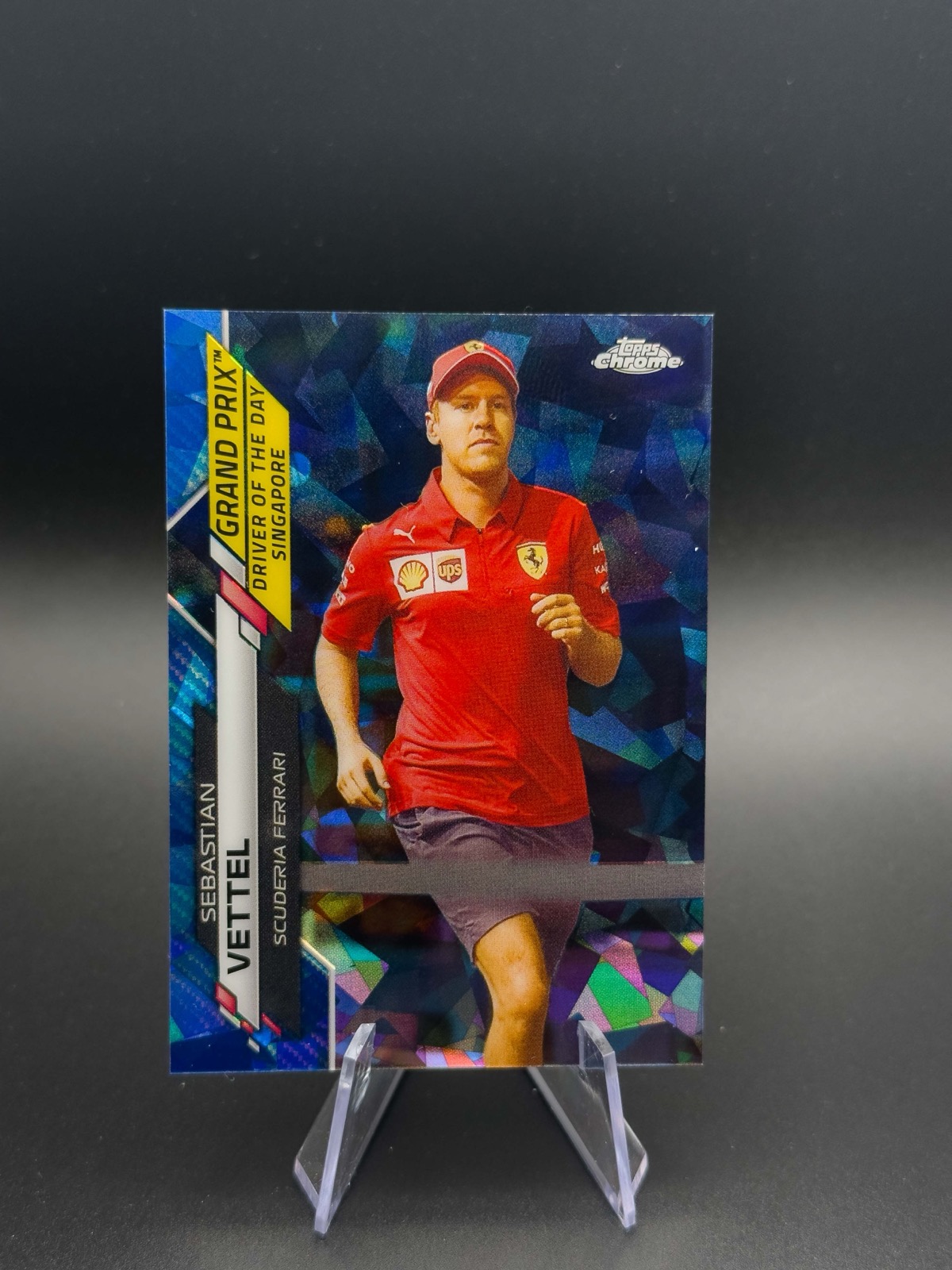 2020 Topps Chrome Sapphire F1 Sebastian Vettel #168 Driver of the Day