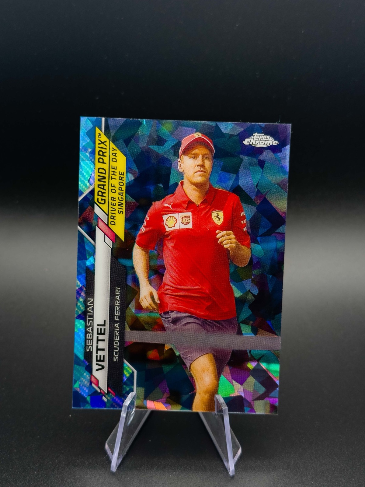 2020 Topps Chrome Sapphire F1 Sebastian Vettel #168 Driver of the Day