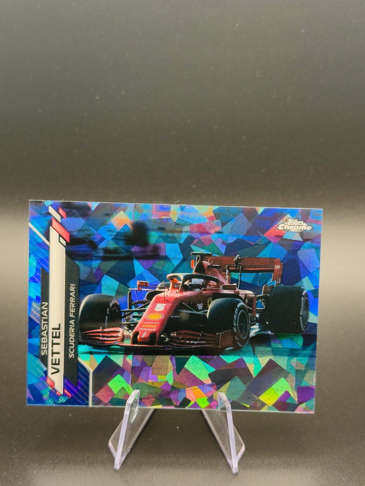 2020 Topps Chrome Sapphire F1 Sebastian Vettel #23 Base Sapphire (car image)