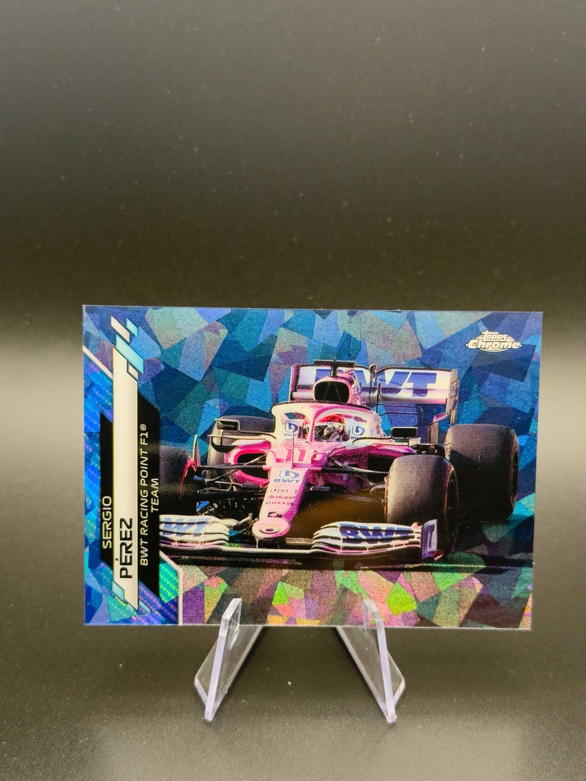 2020 Topps Chrome Sapphire F1 Sergio Perez #33 Base Sapphire (car image)