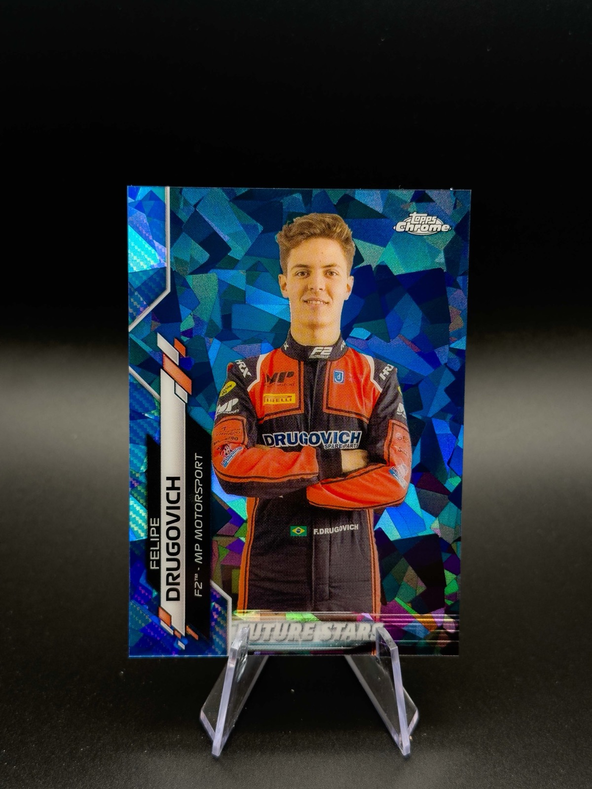 2020 Topps Chrome Sapphire F1 Felipe Drugovich #50 Future Stars, Sapphire