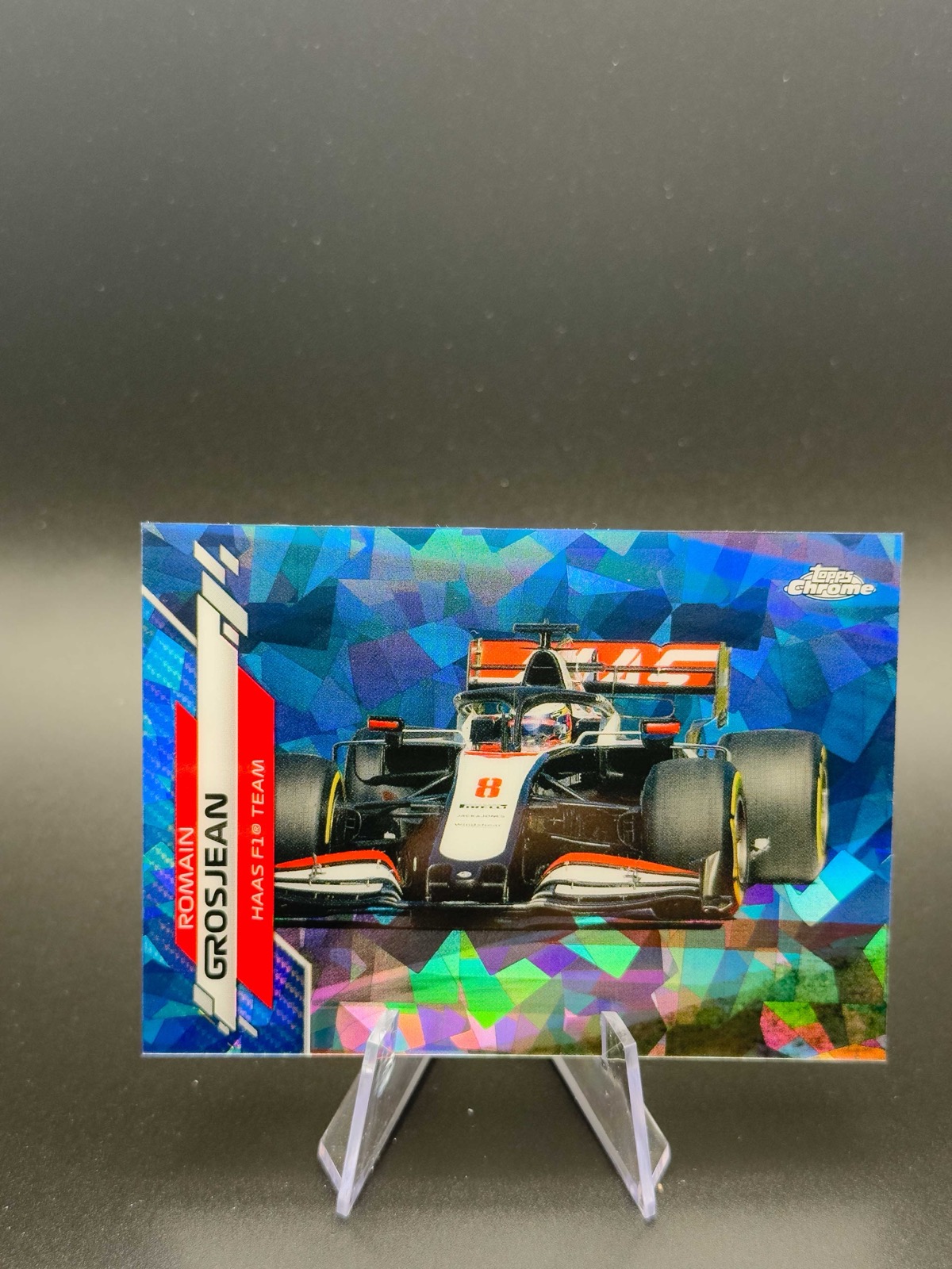 2020 Topps Chrome Sapphire F1 Romain Grosjean #37 Base Sapphire (car image)