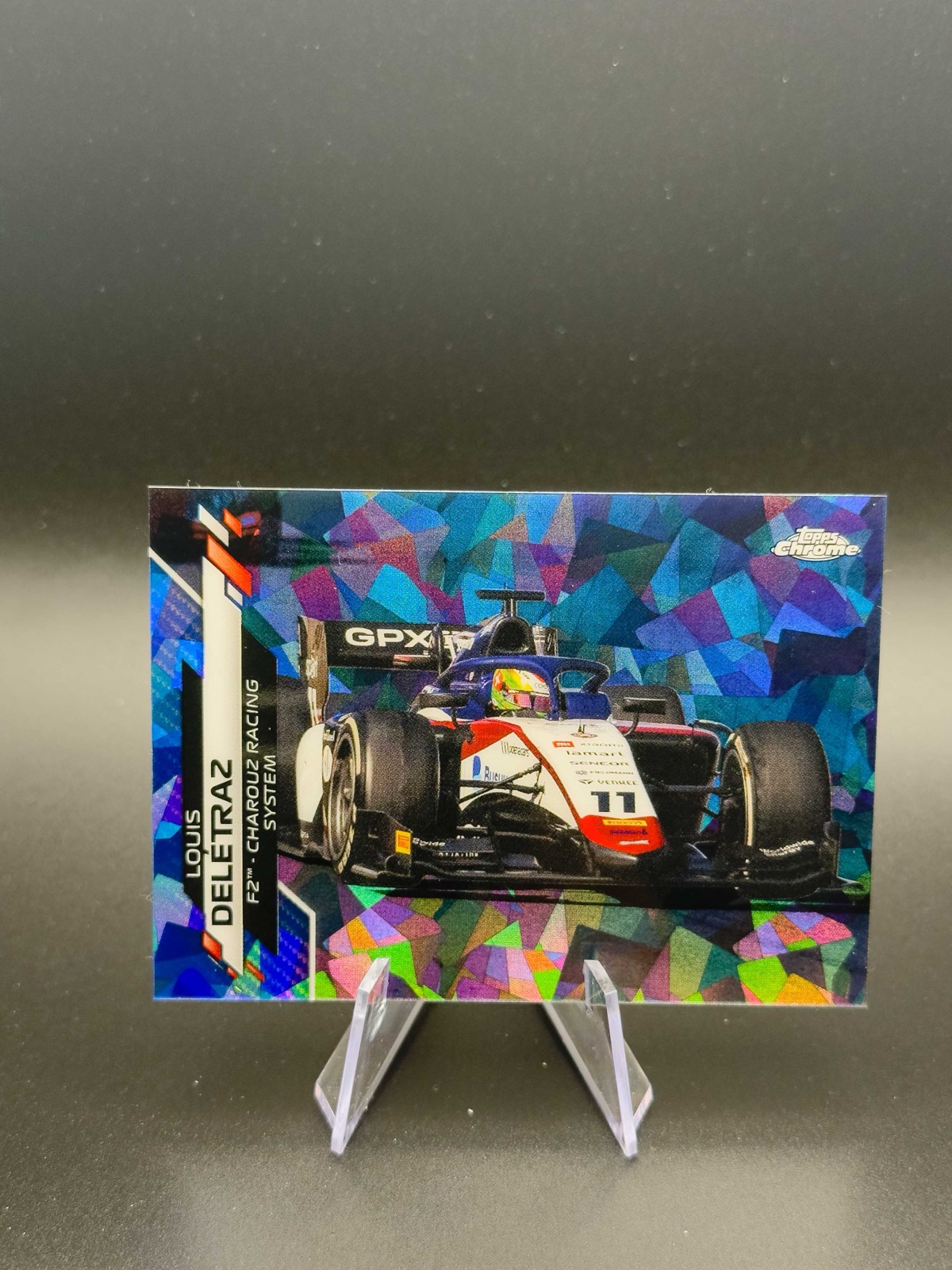 2020 Topps Chrome Sapphire F1 Louis Deletraz #69 F2 Racers, Sapphire