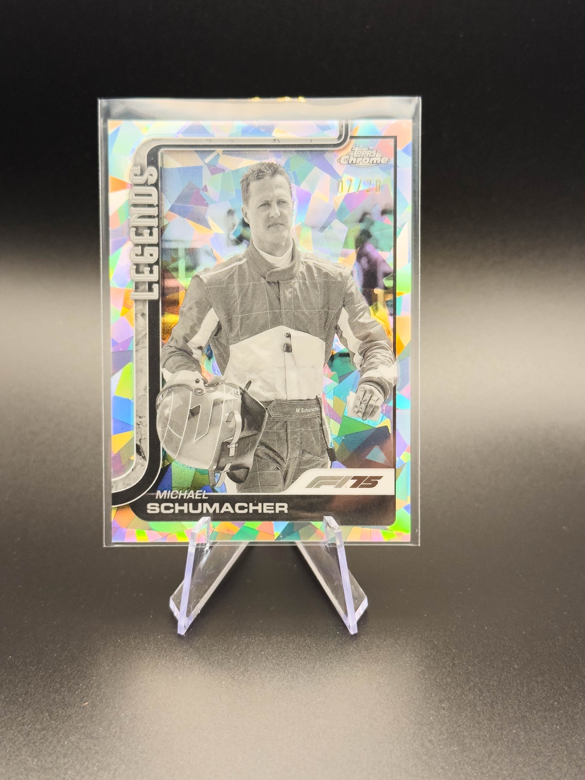 2025 Topps Chrome F1 Michael Schumacher Legends #158 Silver Sapphire /20