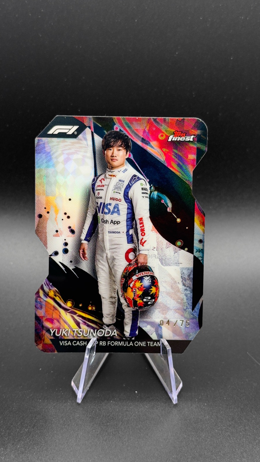 2024 Topps Finest F1 Yuki Tsunoda #117 Uncommon Die-Cut /75
