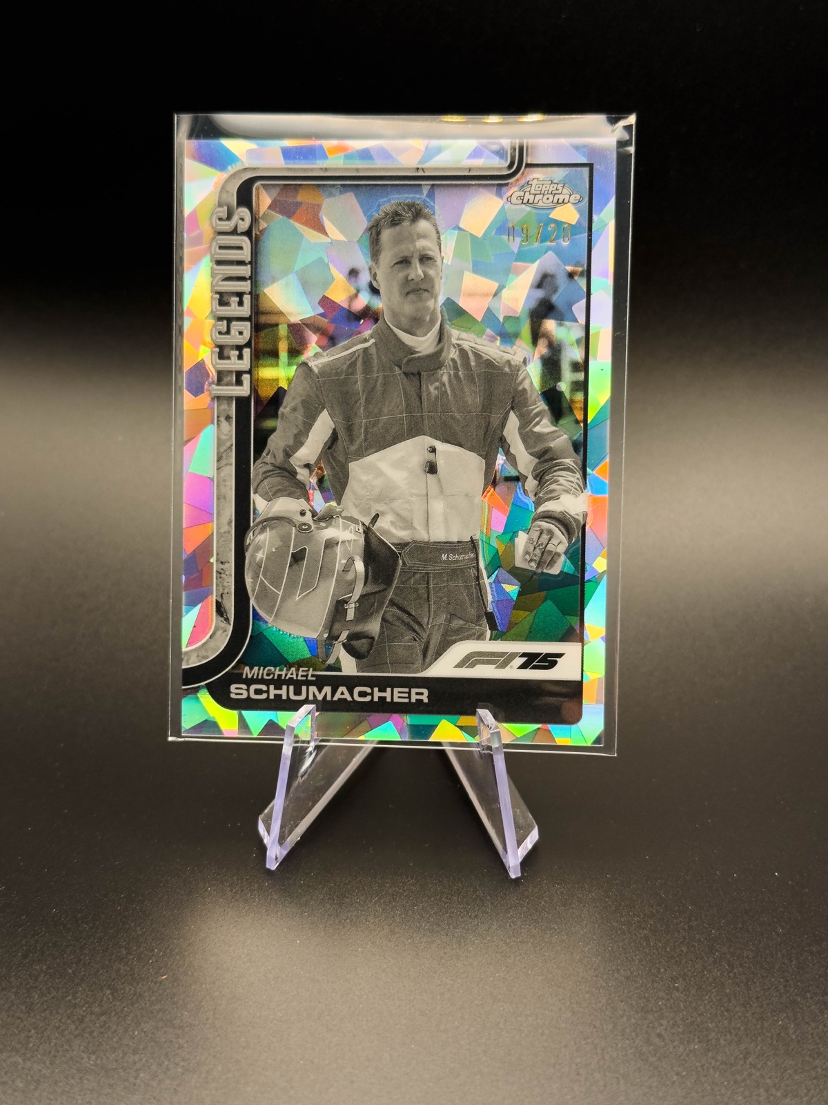 2025 Topps Chrome F1 Michael Schumacher Legends #158 Silver Sapphire /20