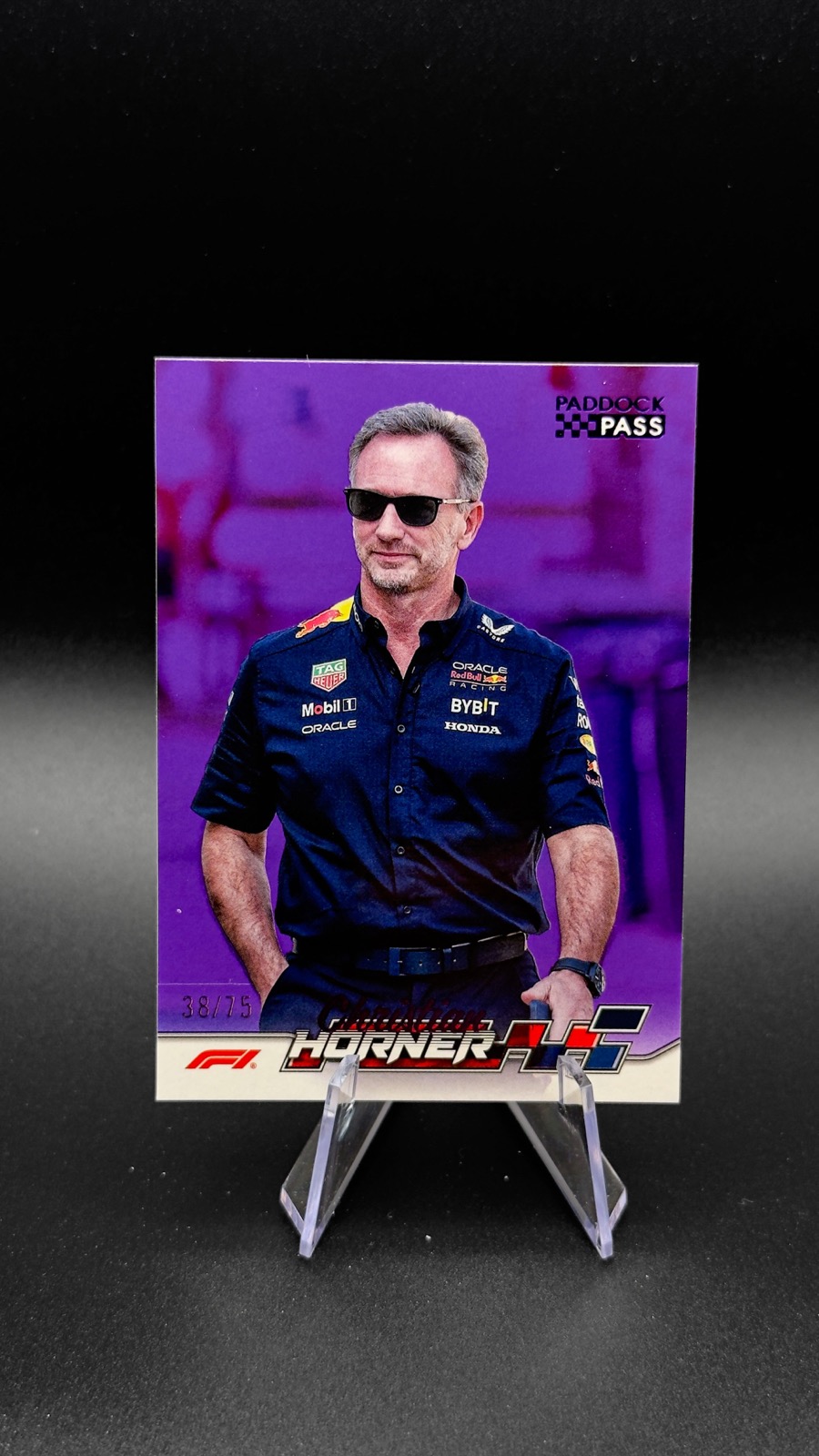 2024 Topps F1 Paddock Pass Christian Horner #72 Purple /75