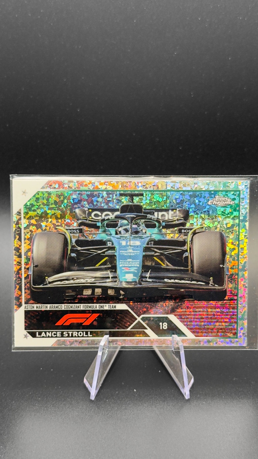 2023 Topps Chrome F1 Lance Stroll #45 Speckle Refractor /299