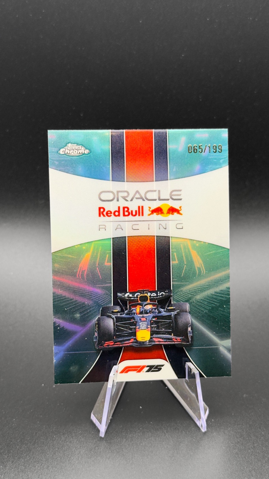 2025 Topps Chrome F1 Oracle Red Bull Racing #174 Team Card, Aqua Refractor /199