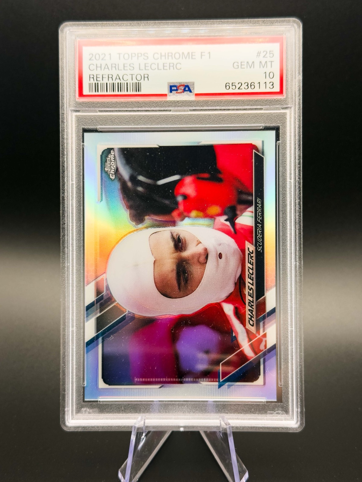2021 Topps Chrome F1 Charles Leclerc #25 Refractor PSA 10 Ferrari
